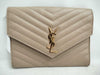 SAINT LAURENT DU-Saint Laurent Paris Leather Clutch Bag Beige 617662 Clutch Bag