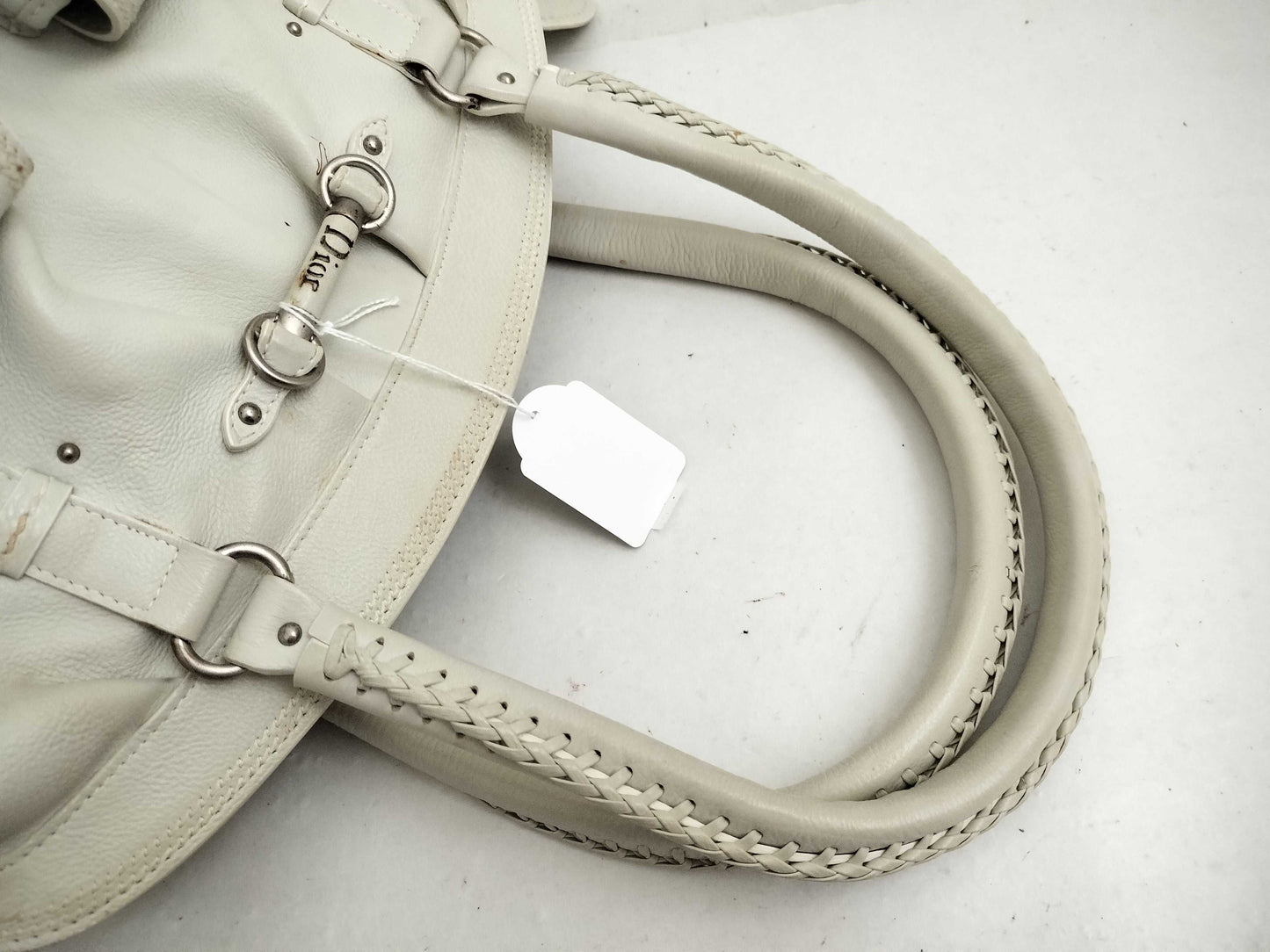 Dior FR - Dior Leather Boston White Vintage Leather handbag