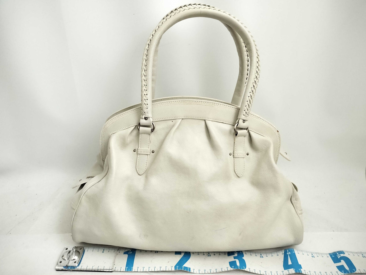 Dior FR - Dior Leather Boston White Vintage Leather handbag