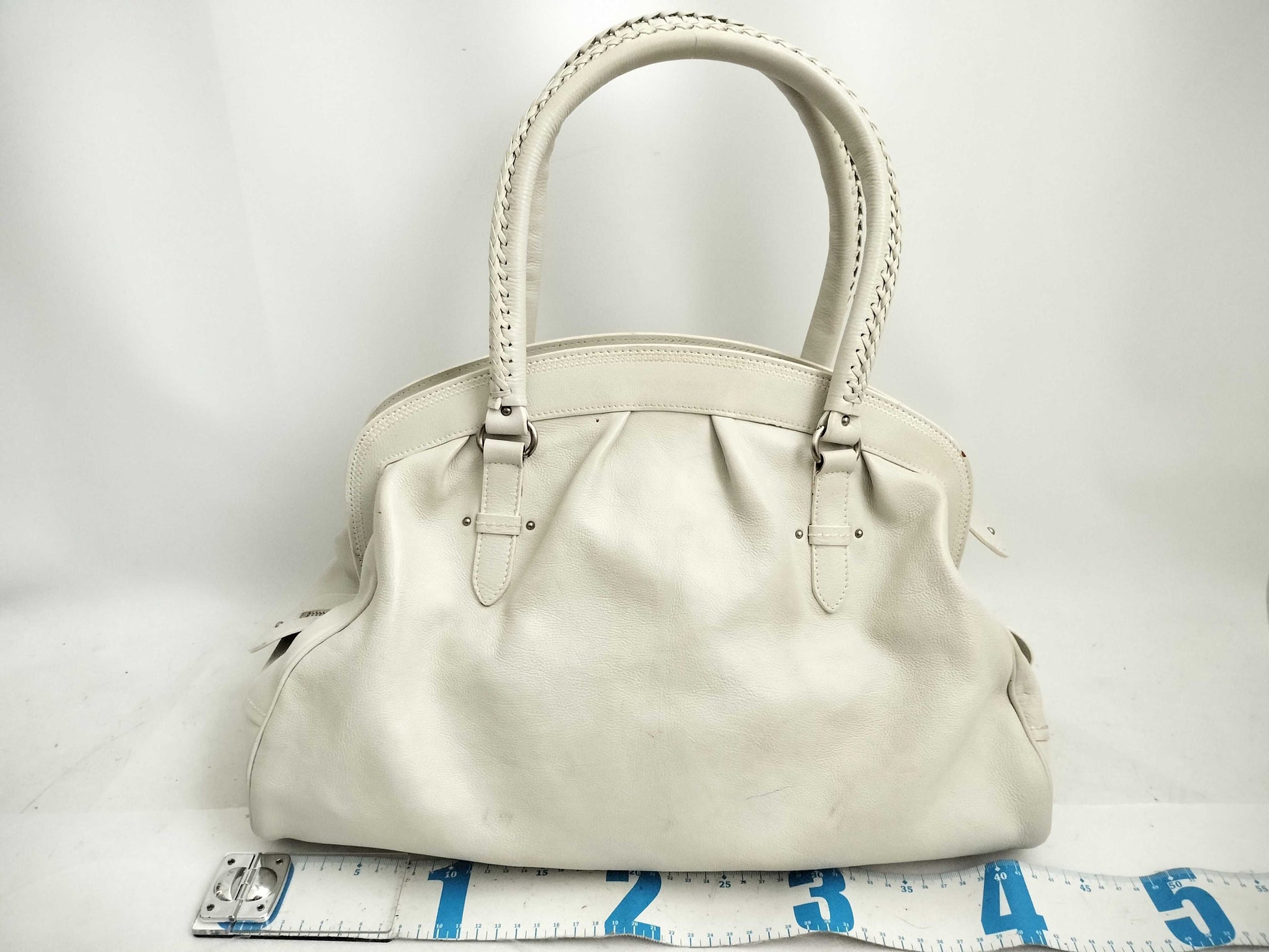 Dior FR - Dior Leather Boston White Vintage Leather handbag