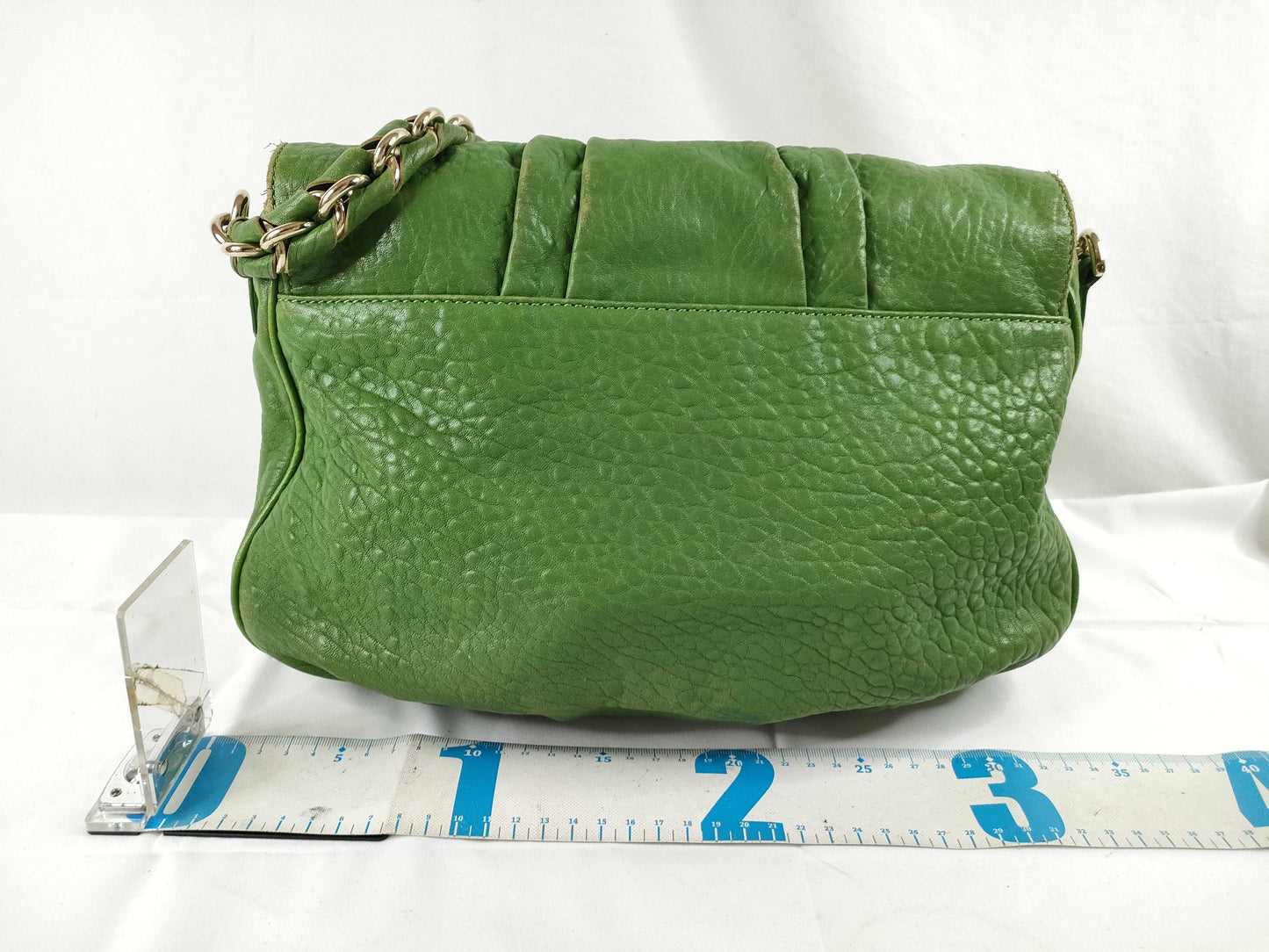 FENDI Mia Leather One Shoulder Bag Green 8BR614 Shoulder Bag
