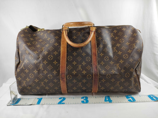 LOUIS VUITTON Monogram Vuitton Monogram Keypol 55 M41424 SP1905 Brown Boston Bag