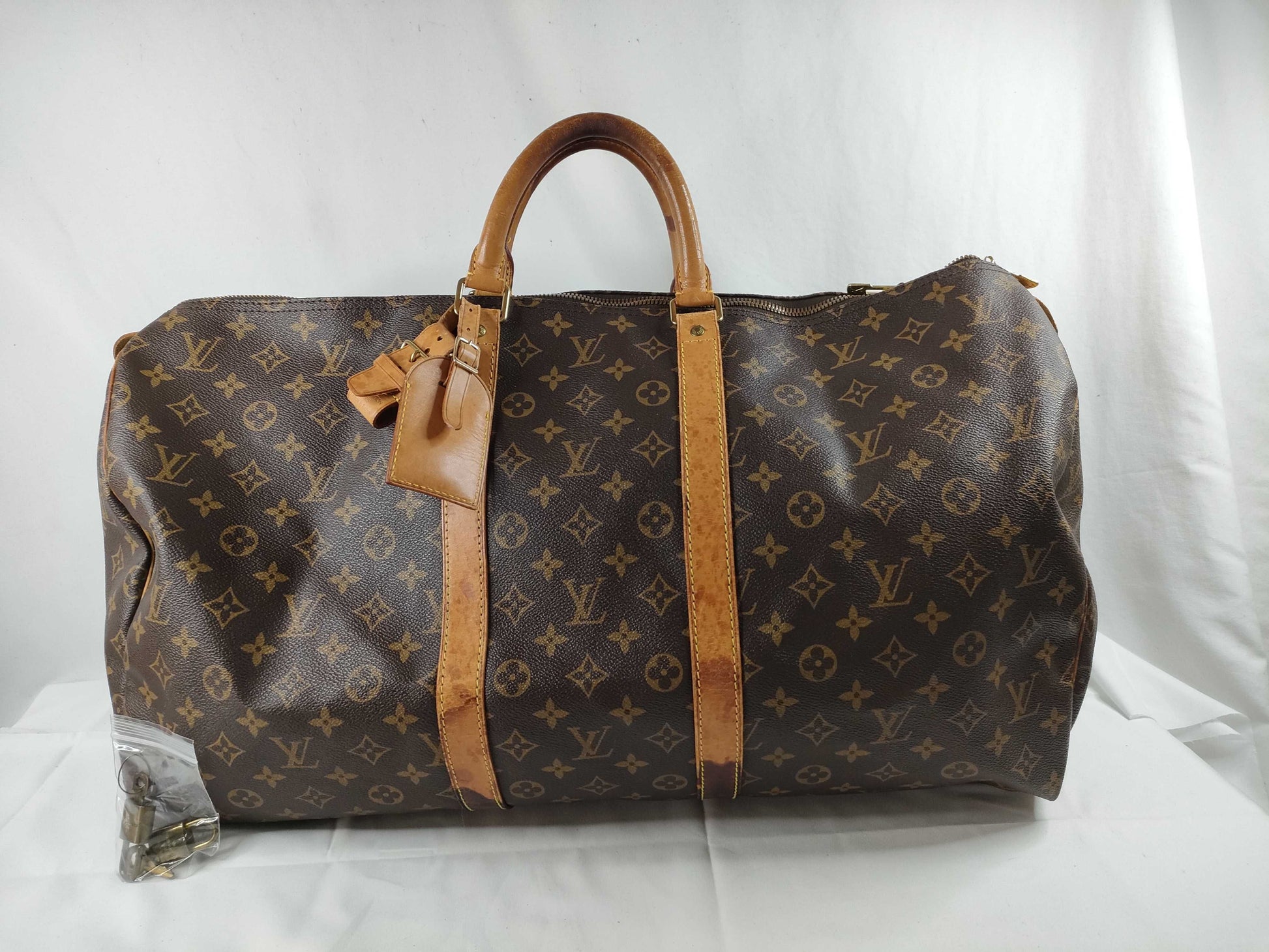 LOUIS VUITTON Monogram Vuitton Monogram Keypol 55 M41424 SP1905 Brown Boston Bag