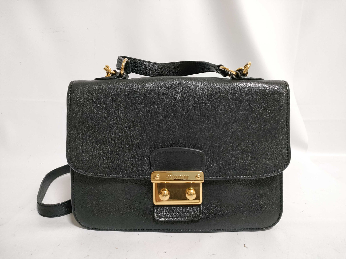 miu miu madras leather 2way shoulder bag shoulder bag