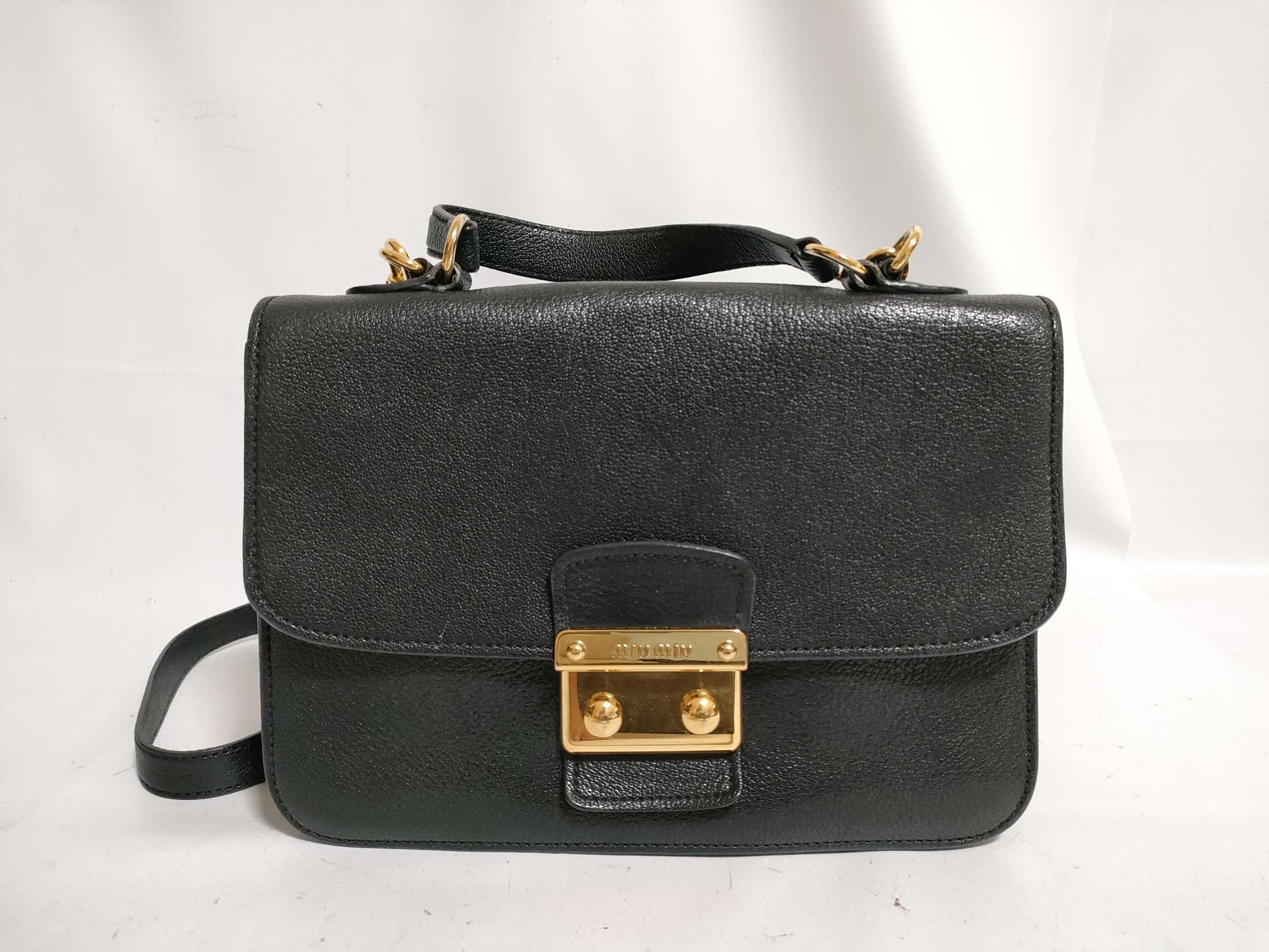 miu miu madras leather 2way shoulder bag shoulder bag