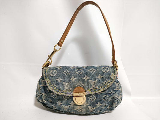LOUIS VUITTON Monogram Denim Mini Pretty CA1006 Engraved Shoulder Bag