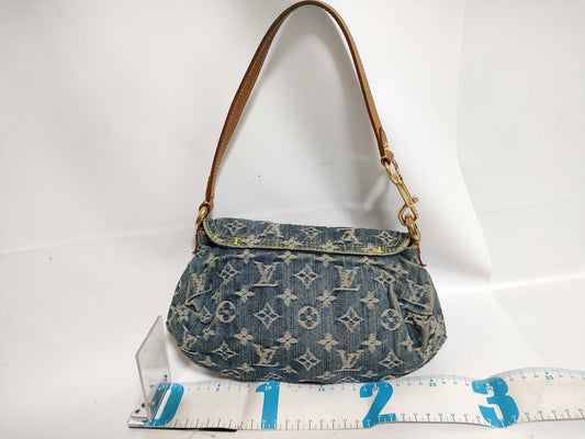 LOUIS VUITTON Monogram Denim Mini Pretty CA1006 Engraved Shoulder Bag