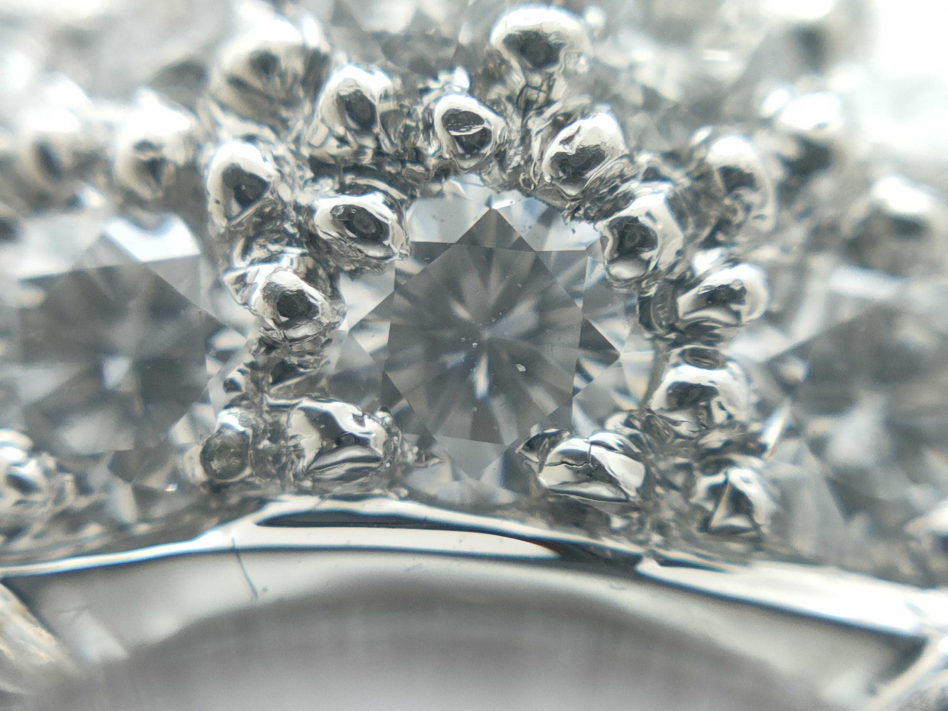KARATI Pearl Diameter Approx. 11.3/12.2mm D1.68/1.65ct Pt900 29.3g Ring