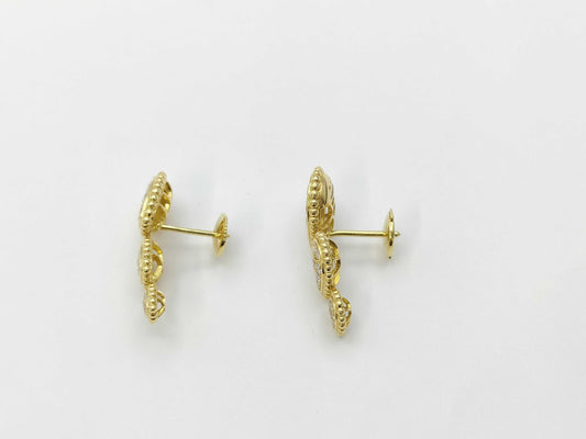 BOUCHERON Serpent Bohème 3-Motif Stud Earrings with Diamonds, YG and Au750, 5.9g