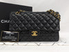 CHANEL Lambskin W Flap 25 Black 20th Series Shoulder Bag