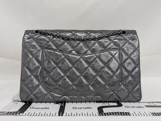 CHANEL 2.55 Metallic W Flap 12th Series Shoulder Bag