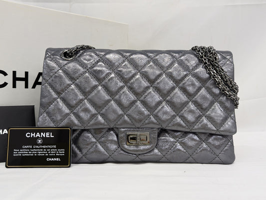 CHANEL 2.55 Metallic W Flap 12th Series Shoulder Bag