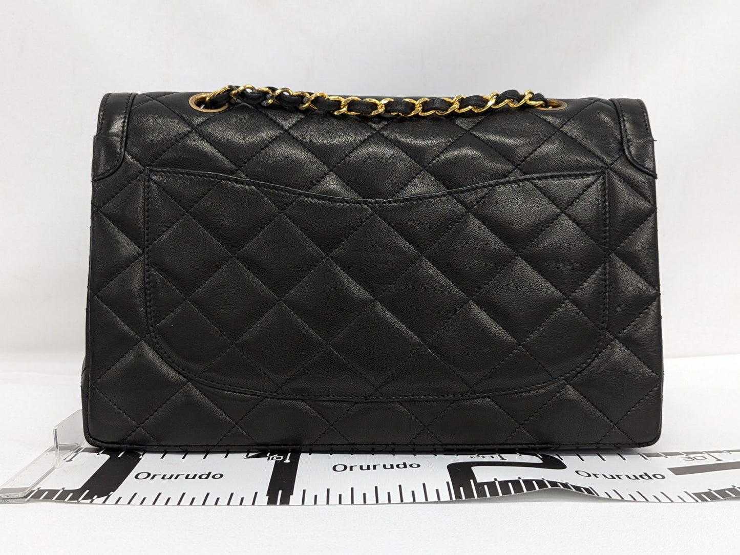 CHANEL Lambskin Matlasse Paris Exclusive W Flap Shoulder Bag