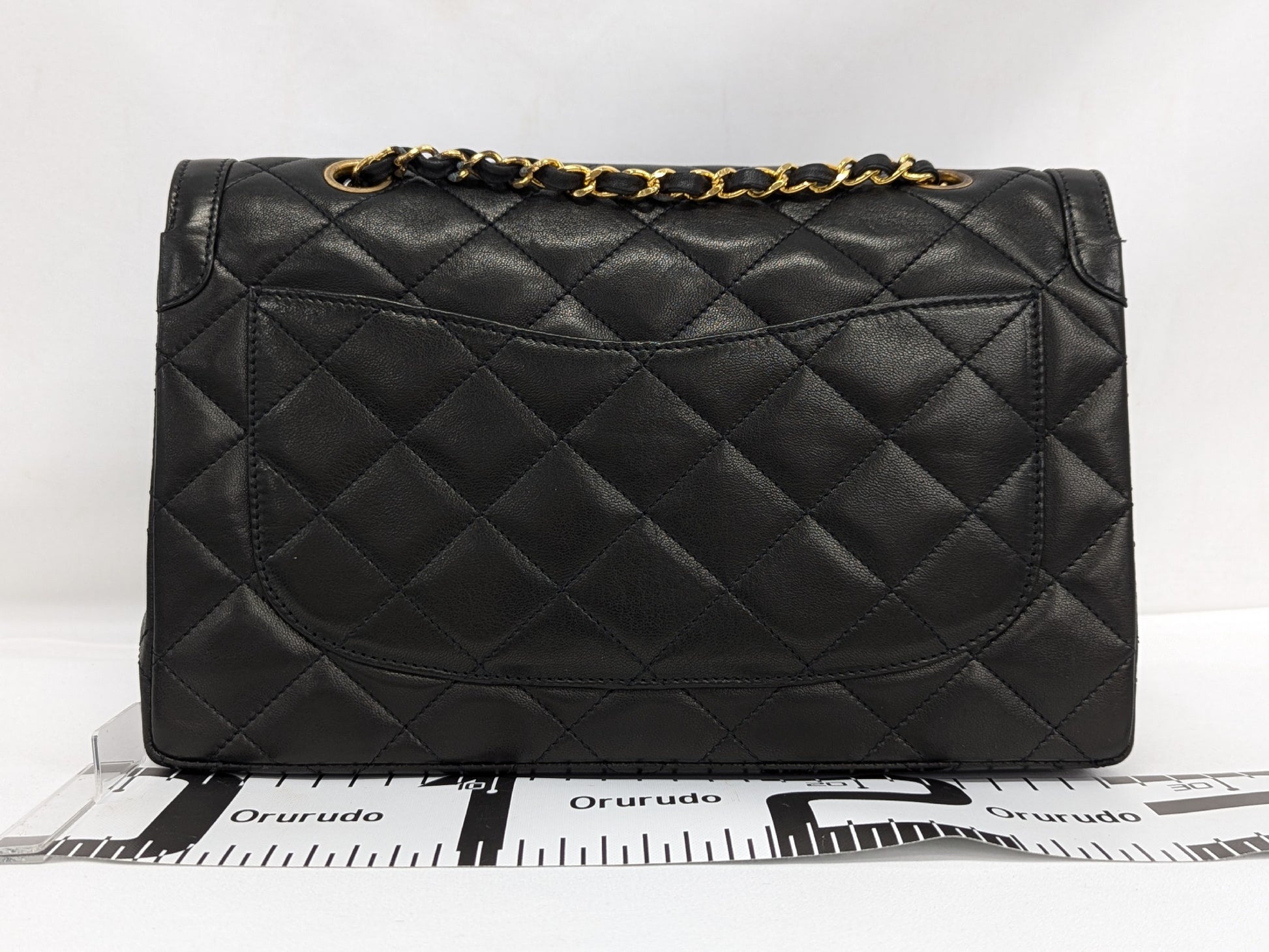 CHANEL Lambskin Matlasse Paris Exclusive W Flap Shoulder Bag