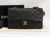 CHANEL Lambskin W Flap 23 Black Shoulder Bag