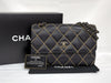 CHANEL Wild Stitch Chain Shoulder Black Shoulder Bag