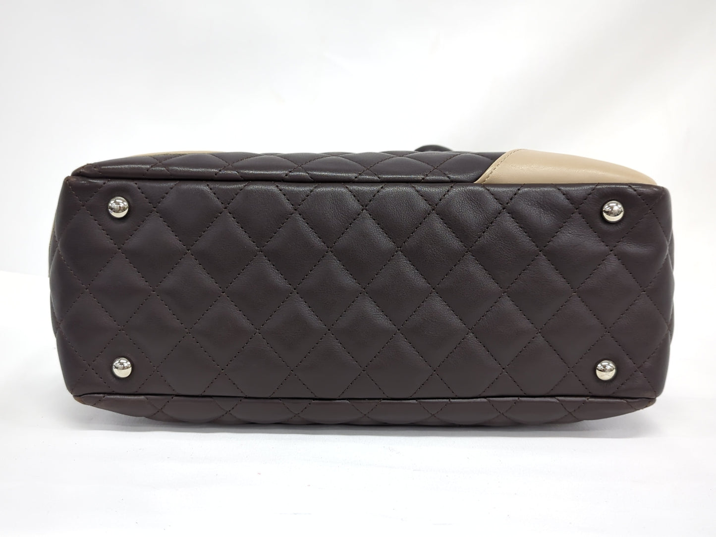 CHANEL Cambon Boring Brown Handbag