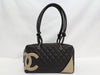 CHANEL Cambon Boring Brown Handbag