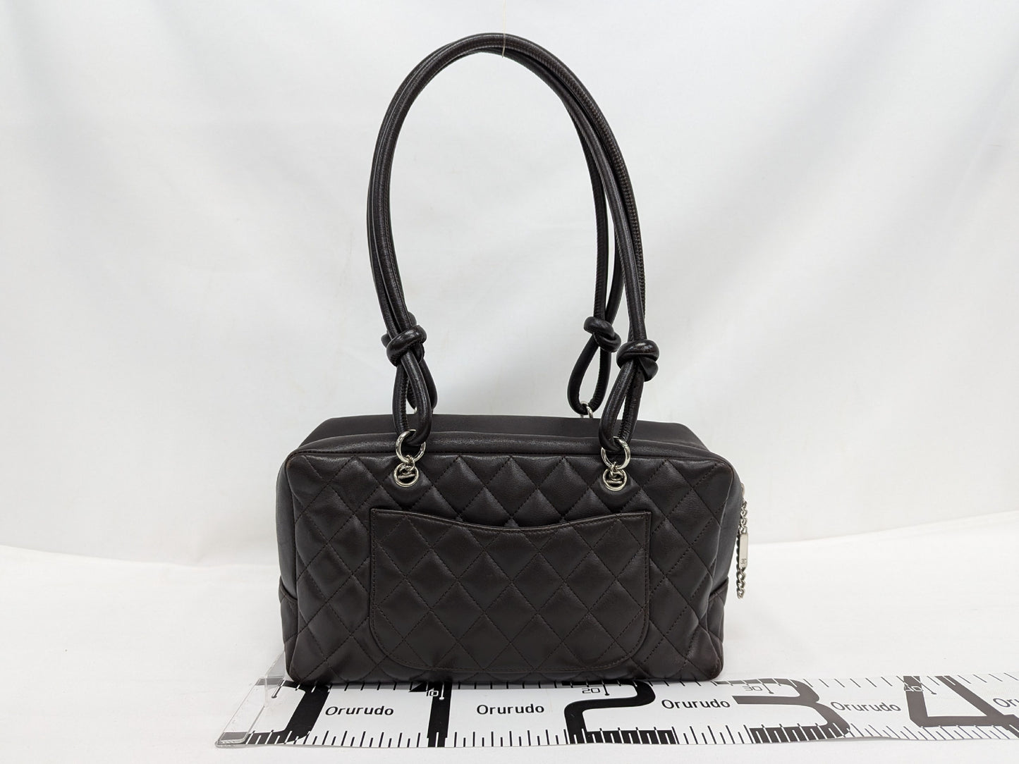 CHANEL Cambon Boring Brown Handbag