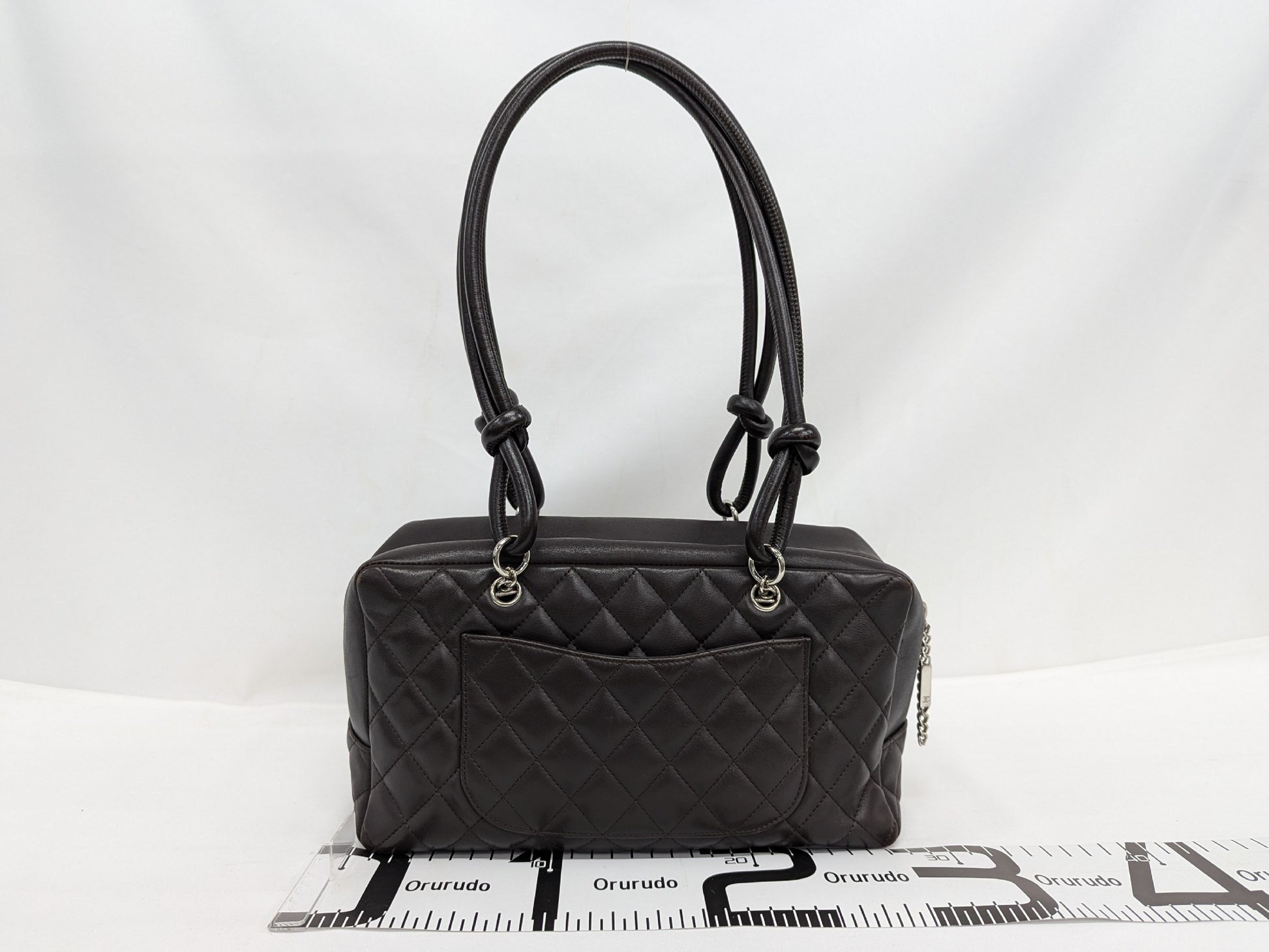 CHANEL Cambon Boring Brown Handbag
