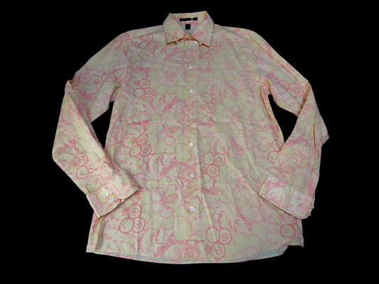 LOUIS VUITTON Louis Vuitton Floral All Over Long Sleeve Shirt Cotton S Men's Pink LOUIS VUITTON Shirt