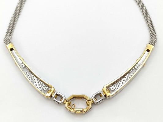 Nobuko Ishikawa D1.40ct K18/Pt900 48.8g Necklace