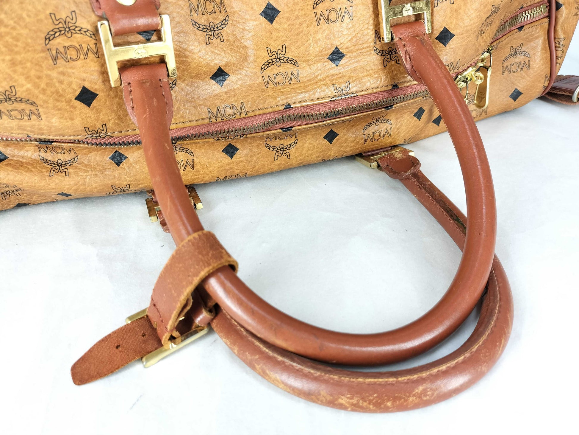 MCM MCM Boston Bag Visetos Pattern Boston Bag