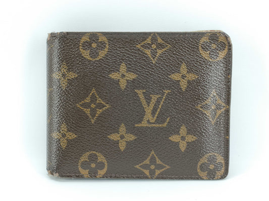 LOUIS VUITTON Monogram Vuitton Monogram Men's Bi-Fold Wallet with Pass Case Wallet