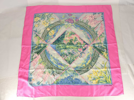 HERMES Carre Hermes Scarf GIVERNY Pink Scarf