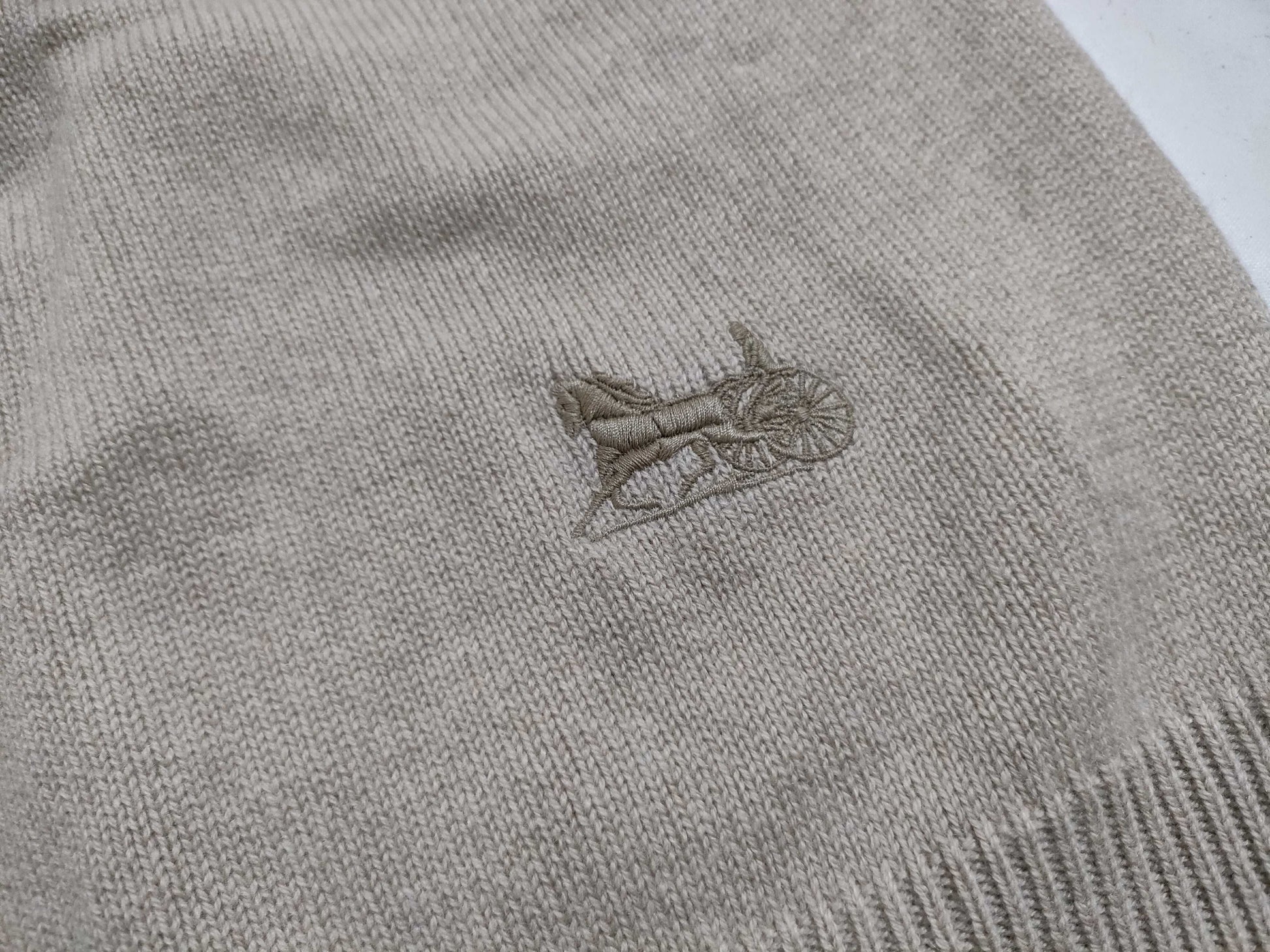HERMES 100% Cashmere Sarkey Carriage Embroidery CELINE Current Eddie Knitted Cashmere Tops