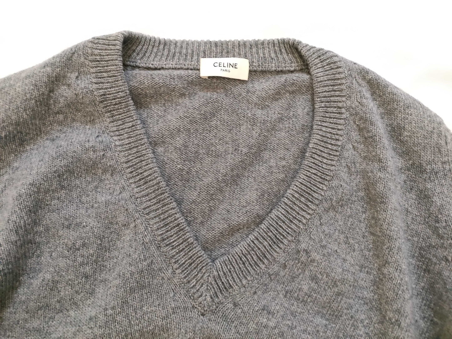 CELINE 100% Cashmere Sarkey Carriage Embroidery CELINE Current Eddie Knitted Cashmere Tops