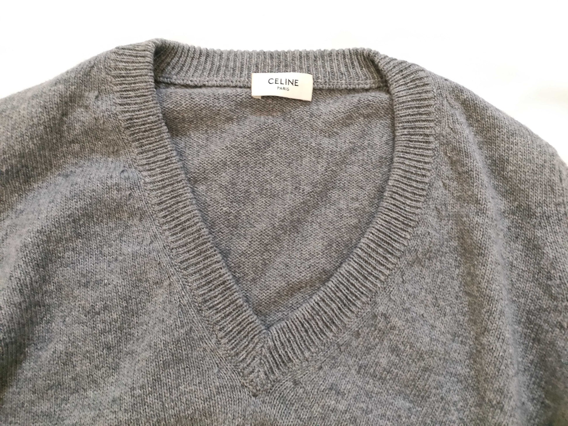 CELINE 100% Cashmere Sarkey Carriage Embroidery CELINE Current Eddie Knitted Cashmere Tops