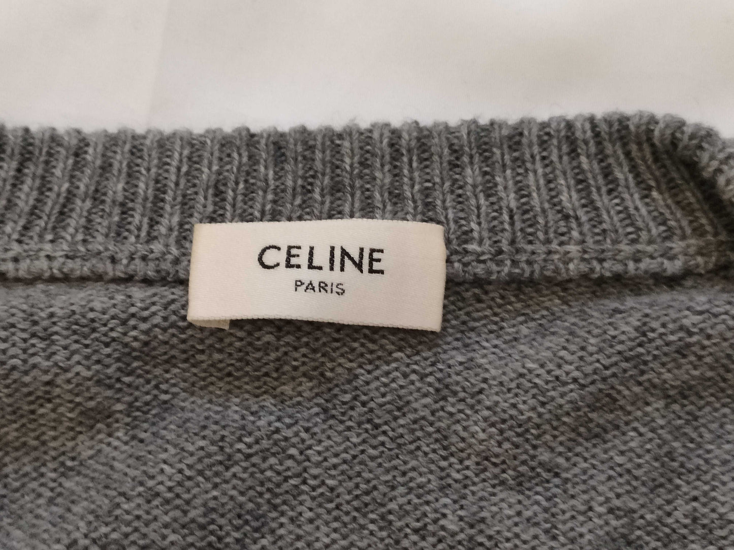 CELINE 100% Cashmere Sarkey Carriage Embroidery CELINE Current Eddie Knitted Cashmere Tops