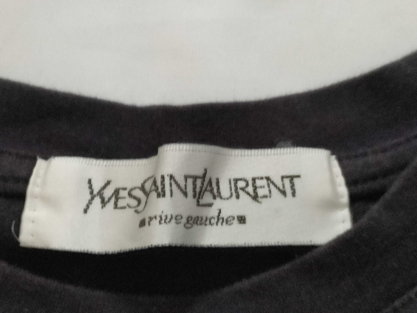 Yves Saint Laurent YSL Logo Saint Laurent Studded T-Shirt Black T-Shirt