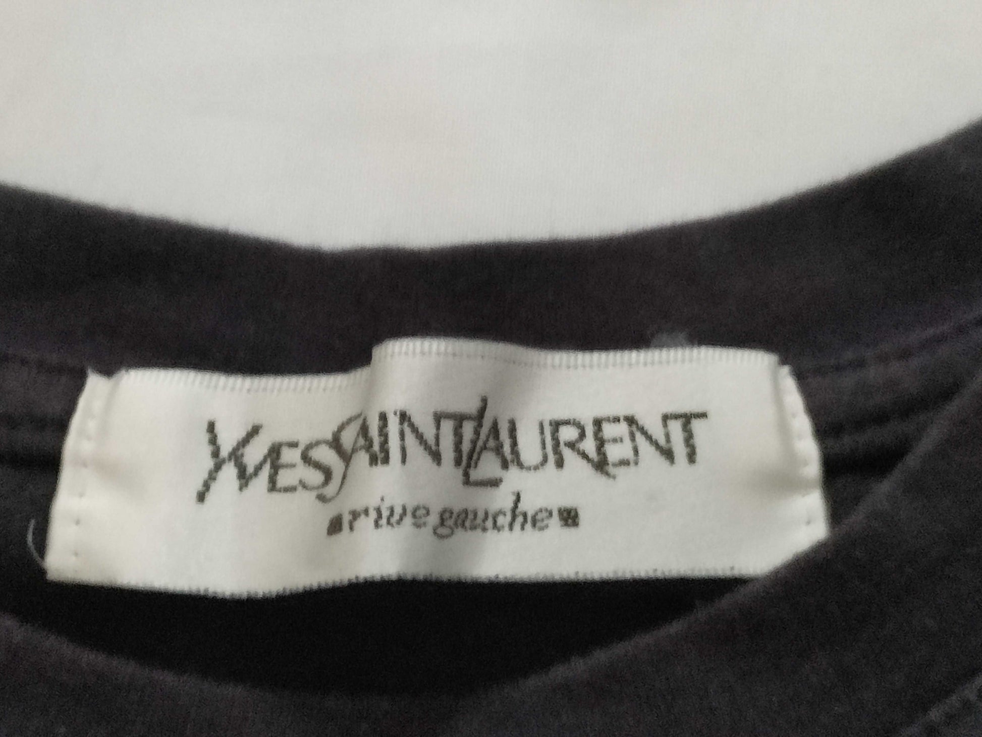 Yves Saint Laurent YSL Logo Saint Laurent Studded T-Shirt Black T-Shirt