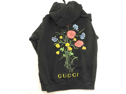 GUCCI Floral Print Hoodie Top