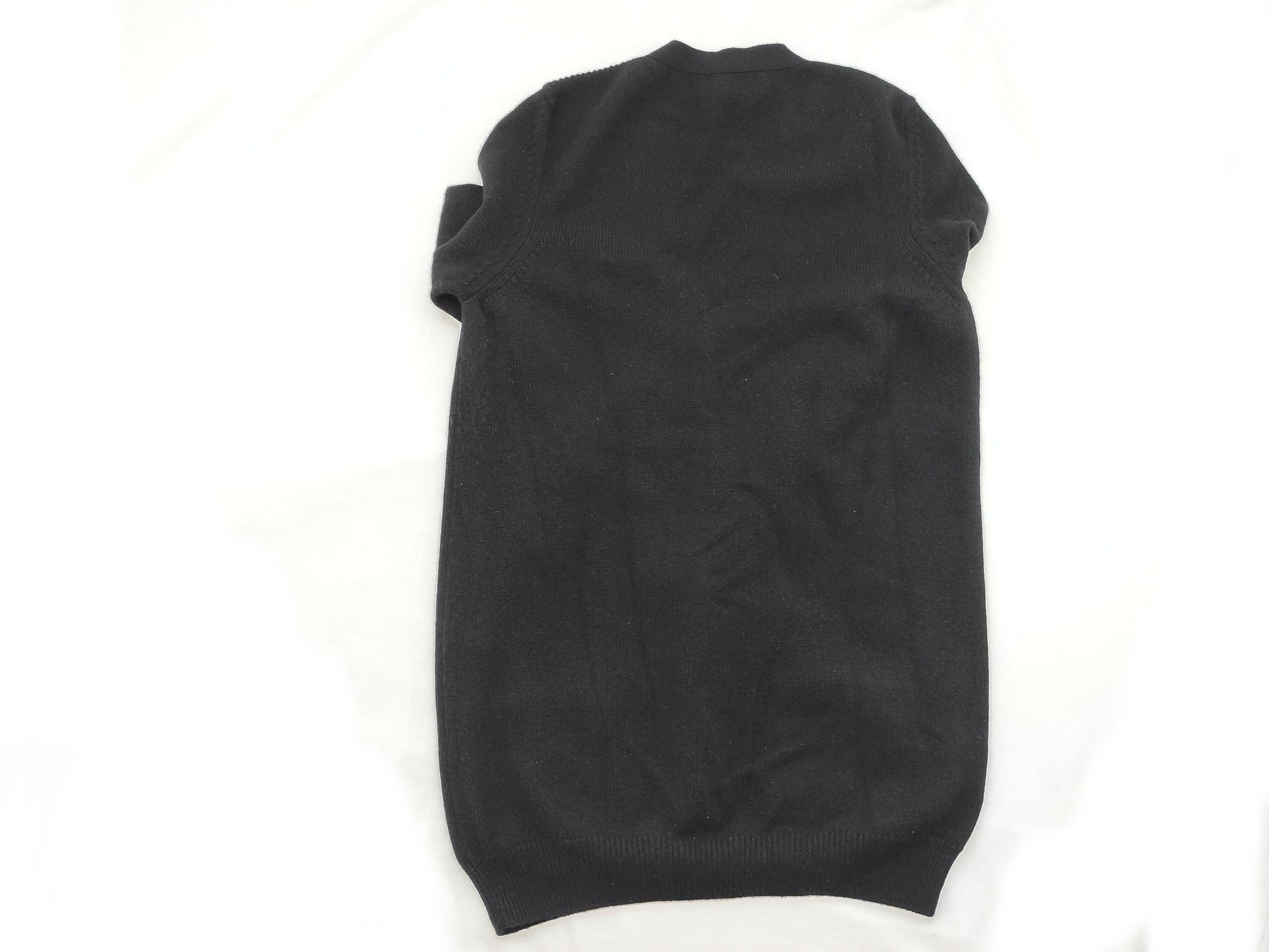 CELINE 100% Cashmere Cardigan Triomphe Hardware Black Cashmere Cardigan