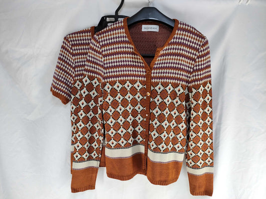 SAINT LAURENT Cardigan Knit Ensemble Set Tops