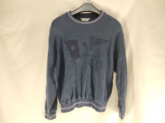 Dior Christian Dior CD Big Logo Embroidered Knit Top