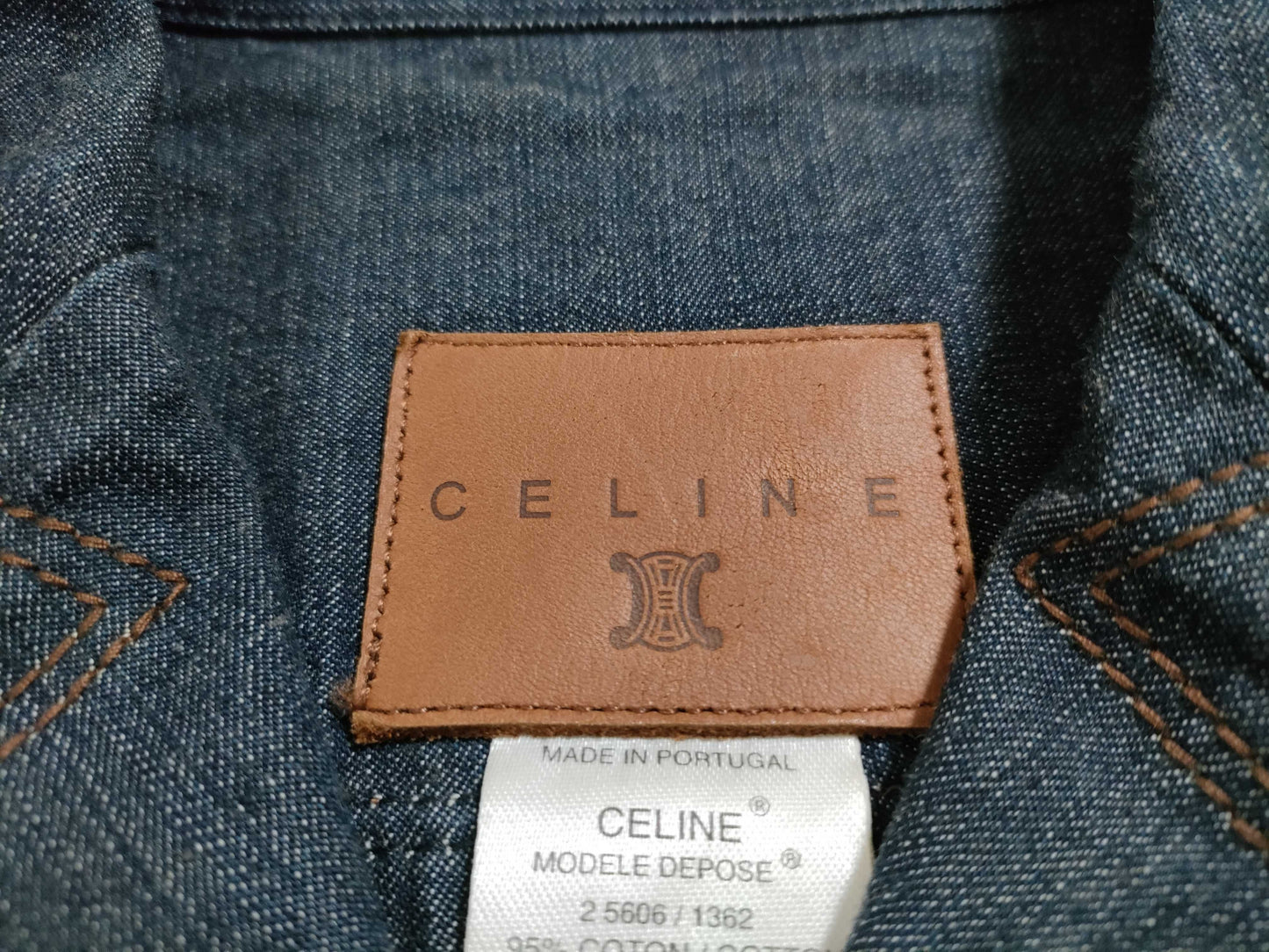 CELINE Denim Jacket Logo Button Jacket