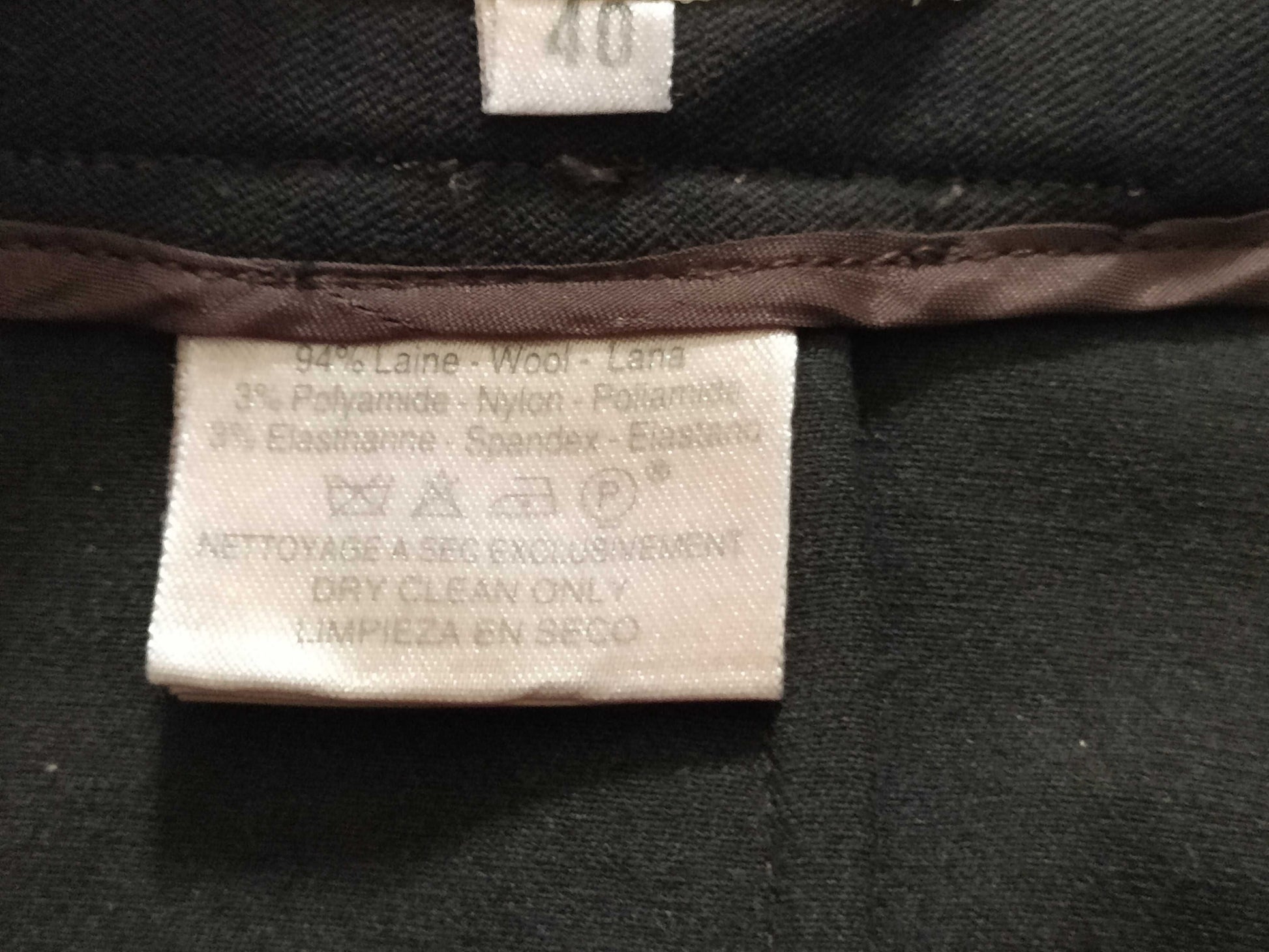 HERMES Leather Zip Hermes Pants Pants