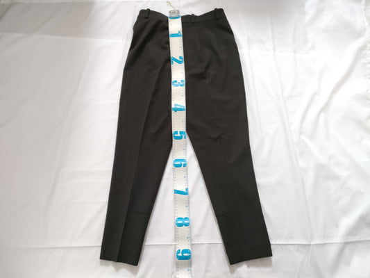 HERMES Leather Zip Hermes Pants Pants