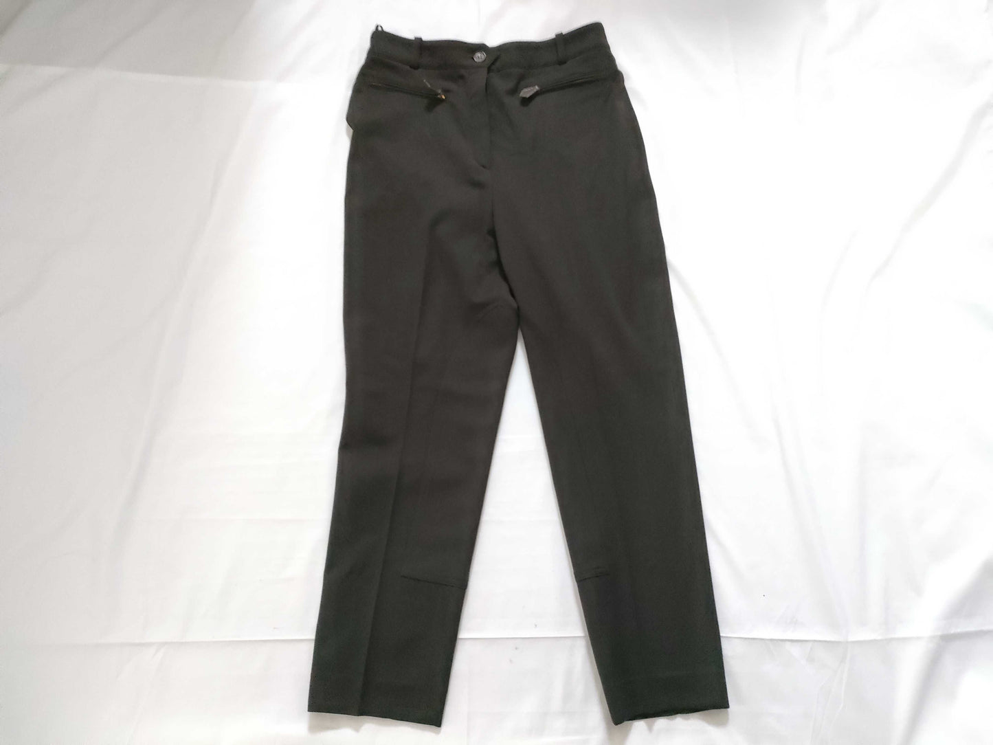 HERMES Leather Zip Hermes Pants Pants