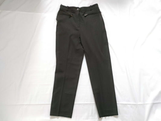 HERMES Leather Zip Hermes Pants Pants