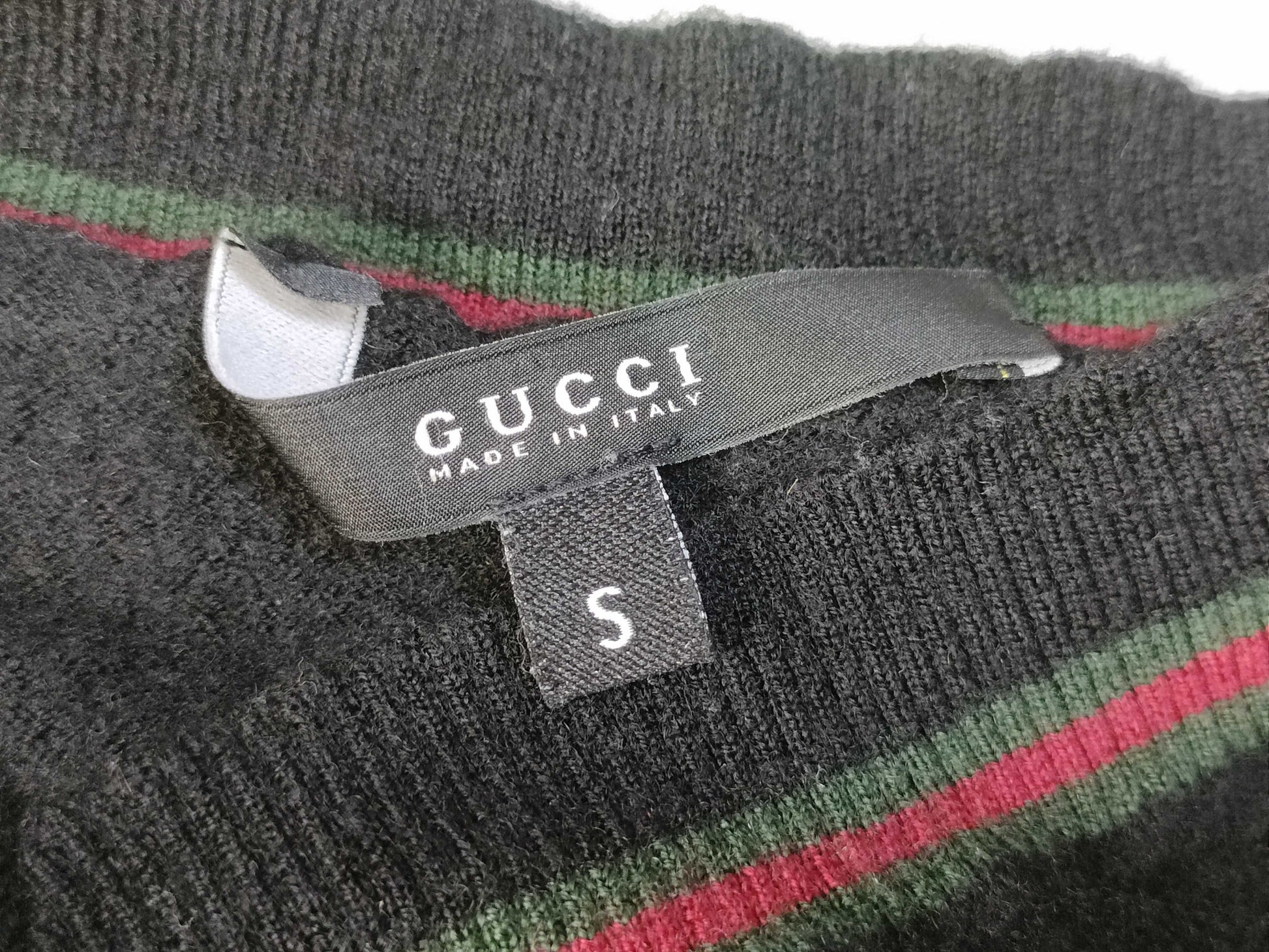 GUCCI Sherry Line Gucci Knit Black Red Green Top