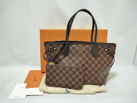 LOUIS VUITTON Damier Vuitton Damier Neverful MM N41359 Tote Bag