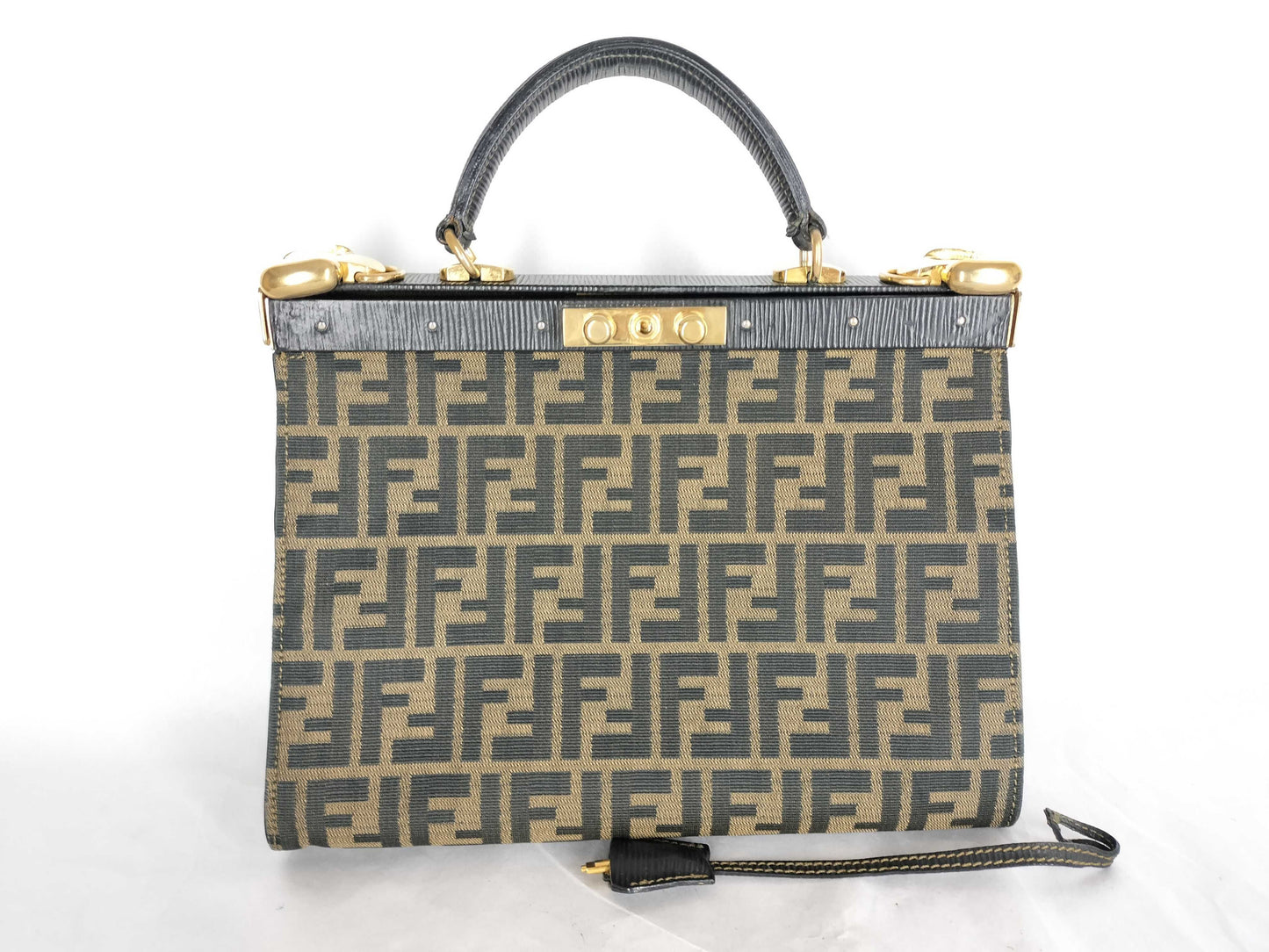 FENDI Zucca Hand Brown Handbag