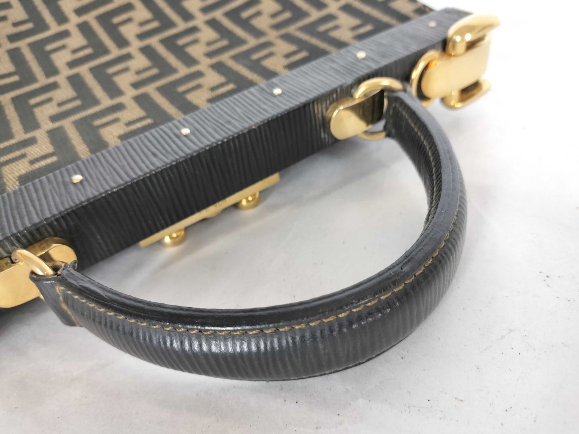 FENDI Zucca Hand Brown Handbag