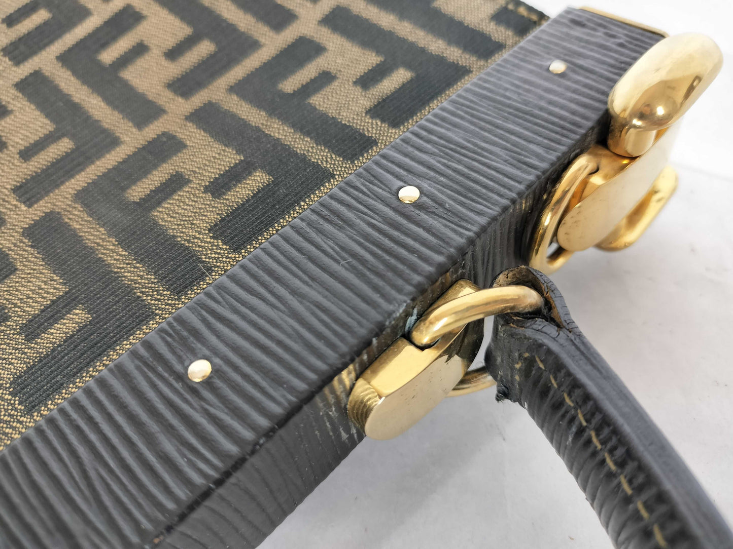 FENDI Zucca Hand Brown Handbag