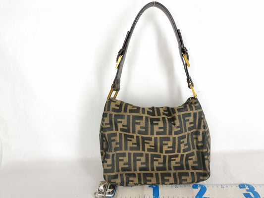 FENDI Zucca Fendi Zucca Mamma Bucket Brown Shoulder Bag